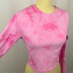 PINK Tie Dyed Long Sleeve Shirt Top Medium NEW